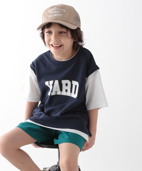 GLOBAL WORK(グローバルワーク)の「DRY/カレッジレイヤード/キッズ/296207(Tシャツ/カットソー・キッズ・ネイビー/ホワイト系その他・110cm/100cm/120cm/130cm/140cm/150cm/160cm)」の9枚目の写真