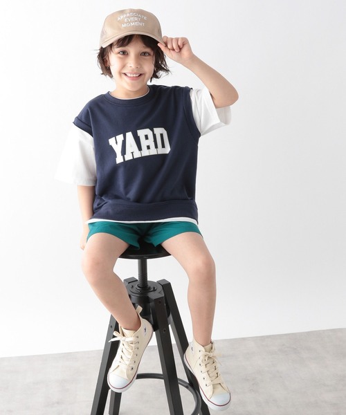 GLOBAL WORK(グローバルワーク)の「DRY/カレッジレイヤード/キッズ/296207(Tシャツ/カットソー・キッズ・ネイビー/ホワイト系その他・110cm/100cm/120cm/130cm/140cm/150cm/160cm)」の10枚目の写真