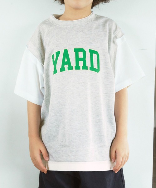 GLOBAL WORK(グローバルワーク)の「DRY/カレッジレイヤード/キッズ/296207(Tシャツ/カットソー・キッズ・ネイビー/ホワイト系その他・110cm/100cm/120cm/130cm/140cm/150cm/160cm)」の3枚目の写真