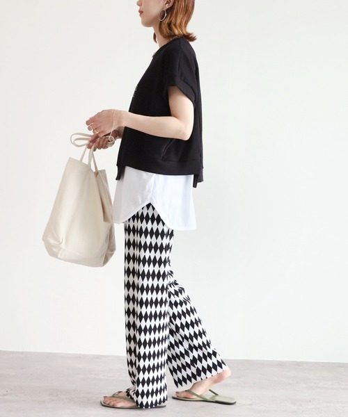 reca（レカ）の「ミニ裏毛ロゴデザイントップス（Tシャツ/カットソー・レディース・ブラック/グレー/グレー系その他・FREE）」の9枚目の写真