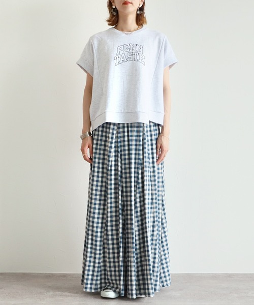 reca（レカ）の「ミニ裏毛ロゴデザイントップス（Tシャツ/カットソー・レディース・ブラック/グレー/グレー系その他・FREE）」の6枚目の写真