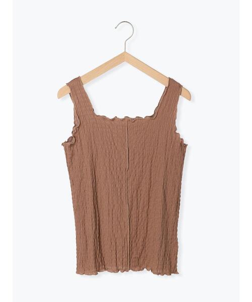 ehka sopo（エヘカソポ）の「しぼしぼメロータンクトップ（タンクトップ・レディース・ブラック/ベージュ/オフホワイト/グリーン・ﾌﾘ-）」の21枚目の写真