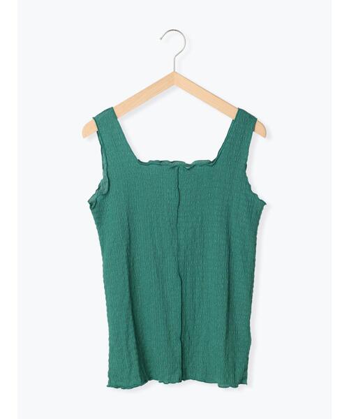 ehka sopo（エヘカソポ）の「しぼしぼメロータンクトップ（タンクトップ・レディース・ブラック/ベージュ/オフホワイト/グリーン・ﾌﾘ-）」の22枚目の写真