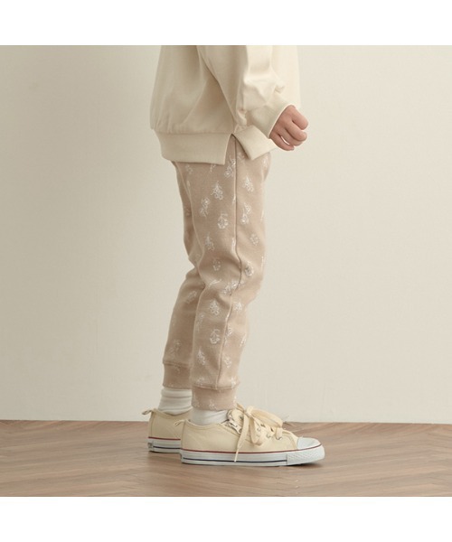 Lycee mine（リセマイン）の「【エニウェアシリーズ】アソート総柄リラックスパンツ（スウェットパンツ・キッズ・スカイブルー/ブラック/ブルーグレー/モカ/アイボリー/ライトベージュ/サックスブルー系・110cm/100cm/120cm/130cm/140cm）」の13枚目の写真