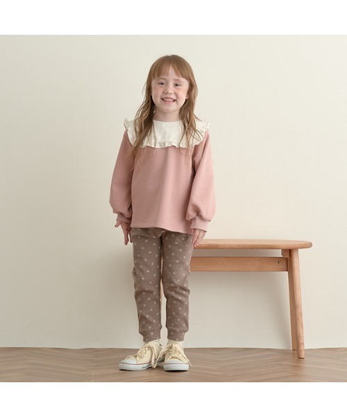 Lycee mine（リセマイン）の「【エニウェアシリーズ】アソート総柄リラックスパンツ（スウェットパンツ・キッズ・スカイブルー/ブラック/ブルーグレー/モカ/アイボリー/ライトベージュ/サックスブルー系・110cm/100cm/120cm/130cm/140cm）」の21枚目の写真