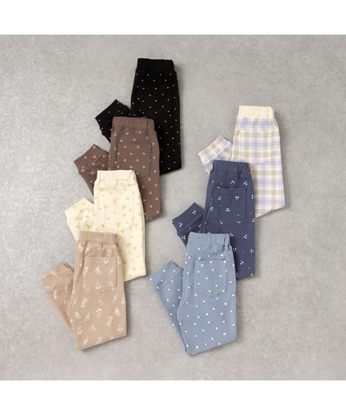 Lycee mine（リセマイン）の「【エニウェアシリーズ】アソート総柄リラックスパンツ（スウェットパンツ・キッズ・スカイブルー/ブラック/ブルーグレー/モカ/アイボリー/ライトベージュ/サックスブルー系・110cm/100cm/120cm/130cm/140cm）」の17枚目の写真