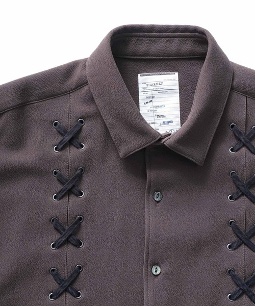 SHAREEF(シャリーフ)の「LACE-UP SHIRTS(シャツ/ブラウス・メンズ・ターコイズブルー/ブラック/ブラウン/ネイビー・1/2/3)」の10枚目の写真