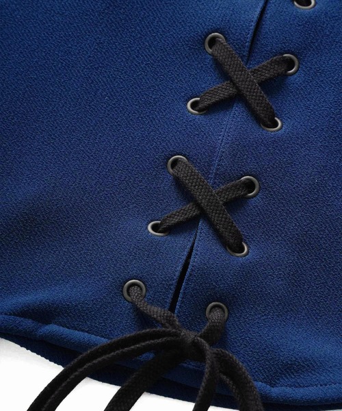 SHAREEF(シャリーフ)の「LACE-UP SHIRTS(シャツ/ブラウス・メンズ・ターコイズブルー/ブラック/ブラウン/ネイビー・1/2/3)」の16枚目の写真