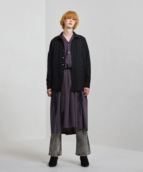 SHAREEF(シャリーフ)の「LACE-UP SHIRTS(シャツ/ブラウス・メンズ・ターコイズブルー/ブラック/ブラウン/ネイビー・1/2/3)」の17枚目の写真