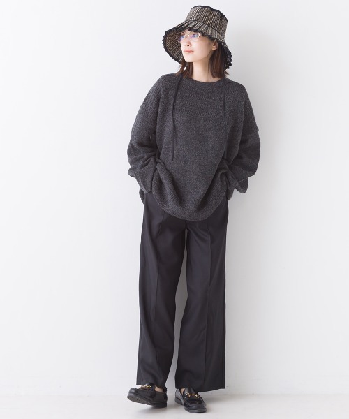 OMNES（オムネス）の「ウールガーターMIXプルオーバー（その他トップス・レディース・グレー/オートミール/チャコール・FREE）」の13枚目の写真