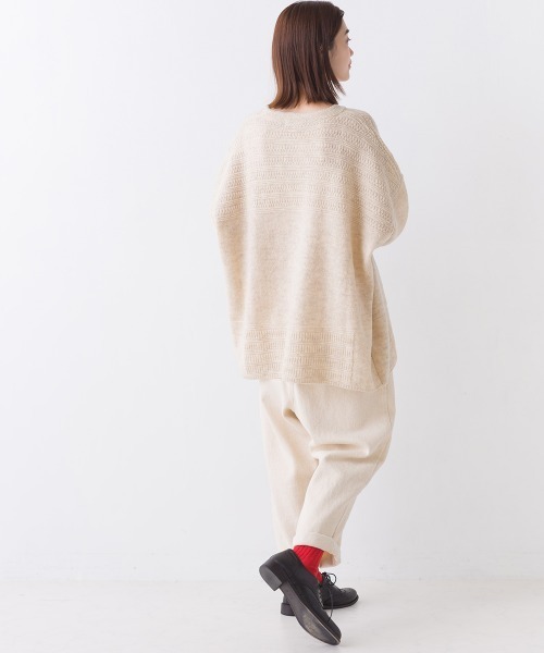 OMNES（オムネス）の「ウールガーターMIXプルオーバー（その他トップス・レディース・グレー/オートミール/チャコール・FREE）」の16枚目の写真