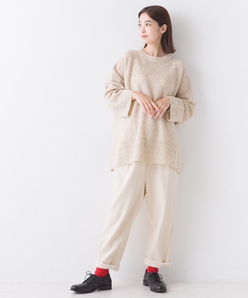 OMNES（オムネス）の「ウールガーターMIXプルオーバー（その他トップス・レディース・グレー/オートミール/チャコール・FREE）」の17枚目の写真