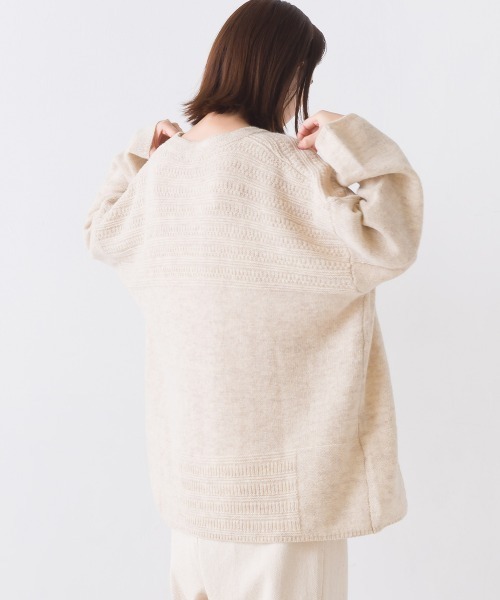 OMNES（オムネス）の「ウールガーターMIXプルオーバー（その他トップス・レディース・グレー/オートミール/チャコール・FREE）」の18枚目の写真