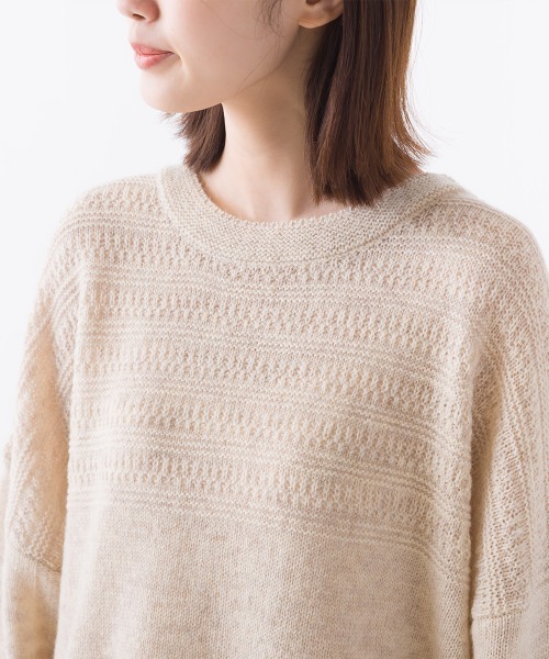 OMNES（オムネス）の「ウールガーターMIXプルオーバー（その他トップス・レディース・グレー/オートミール/チャコール・FREE）」の19枚目の写真