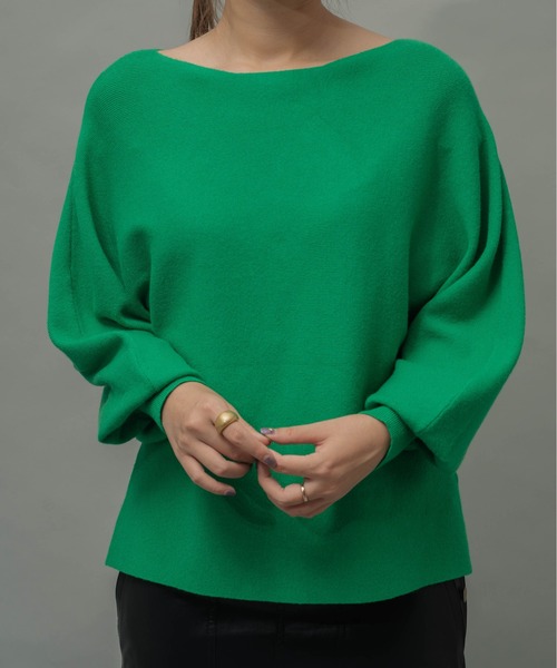 ottilie（オティーリエ）の「【 ottilie / オティーリエ 】 バナナスリーブニットプルオーバー（ニット/セーター・レディース・ブルー/ナチュラル/グリーン・FREE）」の3枚目の写真