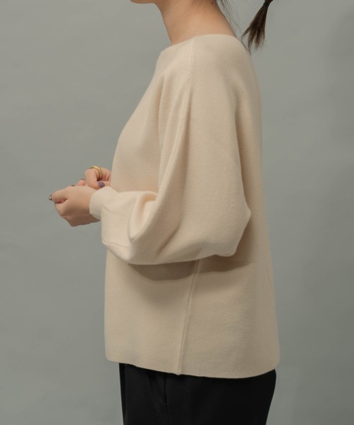 ottilie（オティーリエ）の「【 ottilie / オティーリエ 】 バナナスリーブニットプルオーバー（ニット/セーター・レディース・ブルー/ナチュラル/グリーン・FREE）」の22枚目の写真