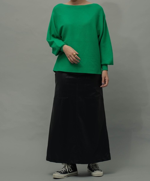 ottilie（オティーリエ）の「【 ottilie / オティーリエ 】 バナナスリーブニットプルオーバー（ニット/セーター・レディース・ブルー/ナチュラル/グリーン・FREE）」の20枚目の写真