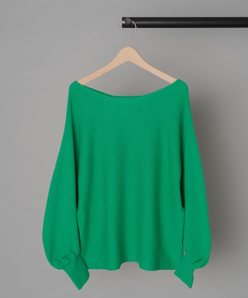 ottilie（オティーリエ）の「【 ottilie / オティーリエ 】 バナナスリーブニットプルオーバー（ニット/セーター・レディース・ブルー/ナチュラル/グリーン・FREE）」の10枚目の写真