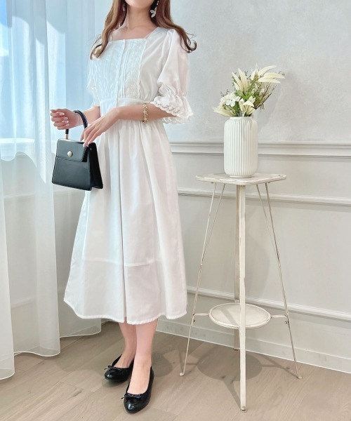 apres jour(アプレジュール)の「ピンタックレースフリルワンピース【ZOZOTOWN限定アイテム】(ワンピース・レディース・ブラック/オフホワイト/ブルー・フリー/X-LARGE)」の10枚目の写真