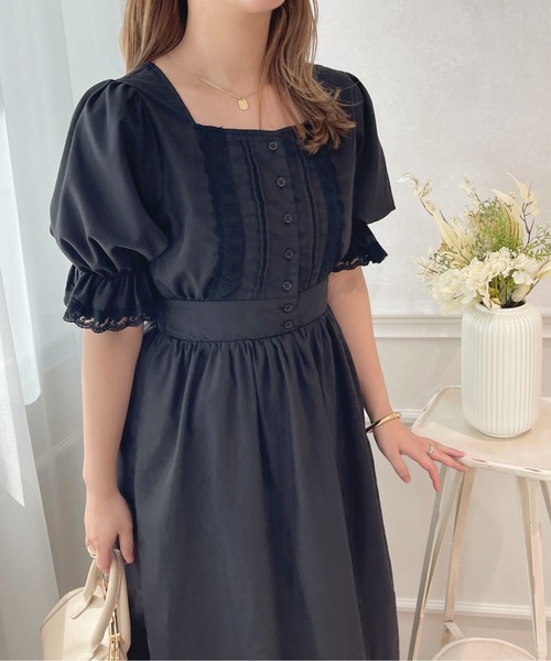 セール】ピンタックレースフリルワンピース【ZOZOTOWN限定アイテム