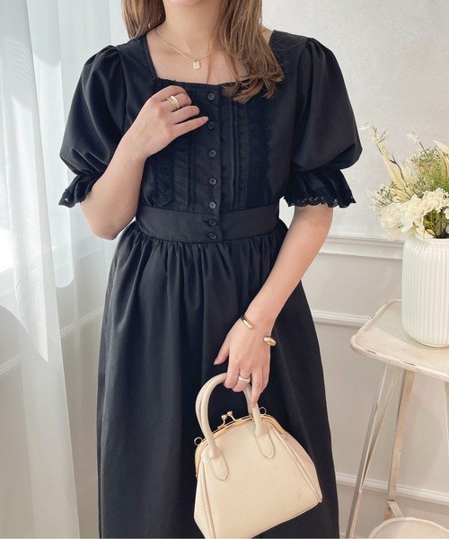 apres jour(アプレジュール)の「ピンタックレースフリルワンピース【ZOZOTOWN限定アイテム】(ワンピース・レディース・ブラック/オフホワイト/ブルー・フリー/X-LARGE)」の14枚目の写真