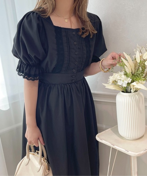 apres jour(アプレジュール)の「ピンタックレースフリルワンピース【ZOZOTOWN限定アイテム】(ワンピース・レディース・ブラック/オフホワイト/ブルー・フリー/X-LARGE)」の15枚目の写真