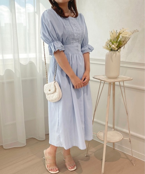 セール】ピンタックレースフリルワンピース【ZOZOTOWN限定アイテム