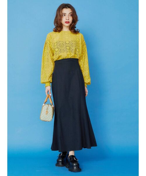 EVRIS（エヴリス）の「マーメイドロングスカート（スカート・レディース・ホワイト/ブラック・MEDIUM/SMALL）」の8枚目の写真