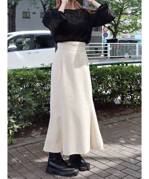 EVRIS（エヴリス）の「マーメイドロングスカート（スカート・レディース・ホワイト/ブラック・MEDIUM/SMALL）」の15枚目の写真