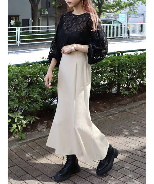 EVRIS（エヴリス）の「マーメイドロングスカート（スカート・レディース・ホワイト/ブラック・MEDIUM/SMALL）」の17枚目の写真