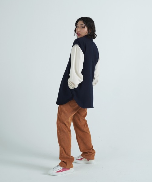 TINA：JOJUN（ティーナジョジュン）の「チャイナ釦 ベスト TINA：JOJUN（ベスト・レディース・キャメル/ネイビー・M）」の7枚目の写真