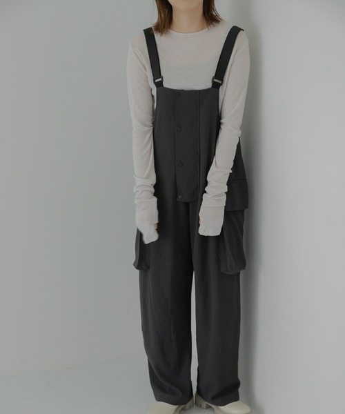 LAATO（ラート）の「JUMPER SALOPETTE（サロペット/オーバーオール・レディース・チャコールグレー/カーキ・FREE）」の10枚目の写真