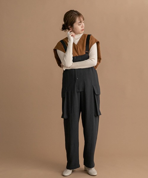 LAATO（ラート）の「JUMPER SALOPETTE（サロペット/オーバーオール・レディース・チャコールグレー/カーキ・FREE）」の16枚目の写真