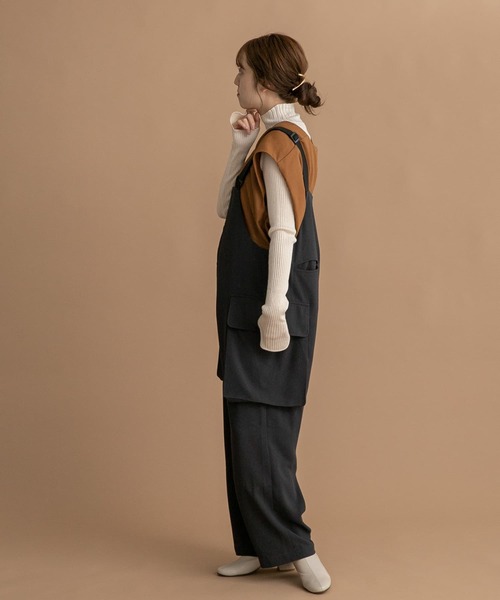 LAATO（ラート）の「JUMPER SALOPETTE（サロペット/オーバーオール・レディース・チャコールグレー/カーキ・FREE）」の17枚目の写真