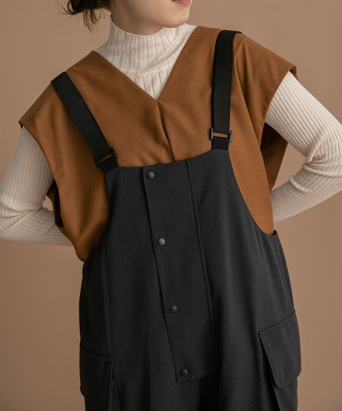 LAATO（ラート）の「JUMPER SALOPETTE（サロペット/オーバーオール・レディース・チャコールグレー/カーキ・FREE）」の21枚目の写真