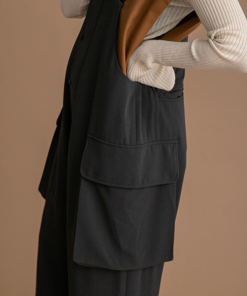 LAATO（ラート）の「JUMPER SALOPETTE（サロペット/オーバーオール・レディース・チャコールグレー/カーキ・FREE）」の22枚目の写真
