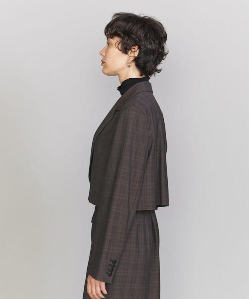 BEAUTY&YOUTH UNITED ARROWS(ビューティーアンドユースユナイテッドアローズ)の「チェック 1B マイクロショート ジャケット(テーラードジャケット・レディース・ダークブラウン/ダークグレー・S/M)」の10枚目の写真