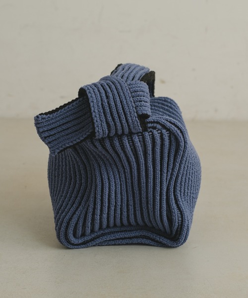 Kastane（カスタネ）の「【2022AWカタログ掲載アイテム】ニットバッグ（ハンドバッグ・レディース・ブルー/レッド/ベージュ・FREE）」の9枚目の写真