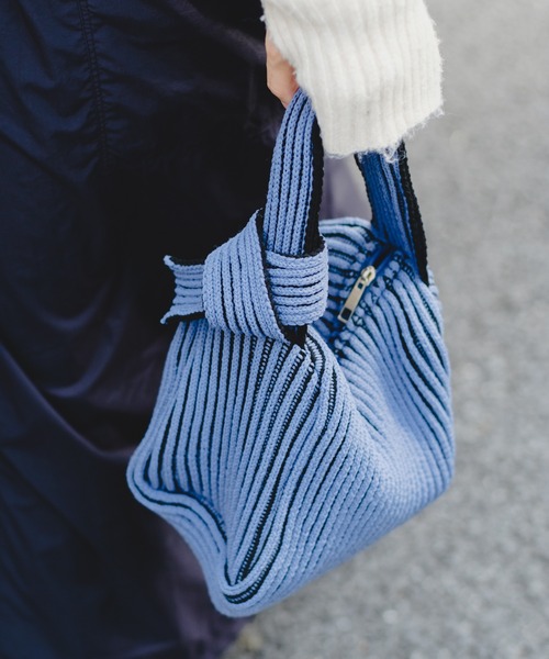 Kastane（カスタネ）の「【2022AWカタログ掲載アイテム】ニットバッグ（ハンドバッグ・レディース・ブルー/レッド/ベージュ・FREE）」の15枚目の写真