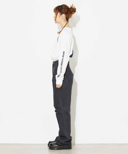 X-girl（エックスガール）の「LOOSE FIT DENIM PANTS（デニムパンツ・レディース・ブラック/マルチ・M/S/XS）」の17枚目の写真