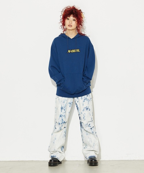 X-girl（エックスガール）の「LOOSE FIT DENIM PANTS（デニムパンツ・レディース・ブラック/マルチ・M/S/XS）」の21枚目の写真