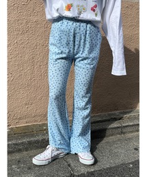 カラーリトルフラワーパンツ