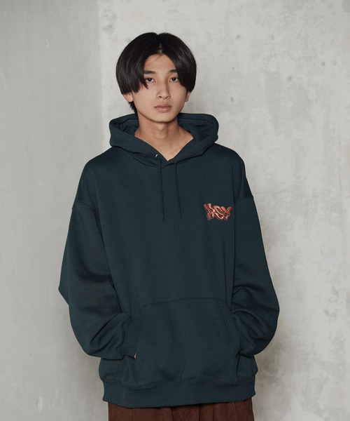 iisy（イージー）の「iisy / ディストーションロゴプルパーカー（パーカー・メンズ・キナリ/ブラック/グリーン・L/S/M）」の3枚目の写真