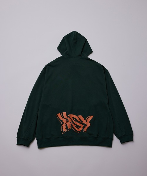 iisy（イージー）の「iisy / ディストーションロゴプルパーカー（パーカー・メンズ・キナリ/ブラック/グリーン・L/S/M）」の21枚目の写真