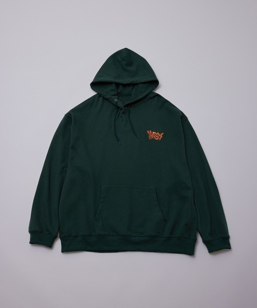 iisy（イージー）の「iisy / ディストーションロゴプルパーカー（パーカー・メンズ・キナリ/ブラック/グリーン・L/S/M）」の5枚目の写真