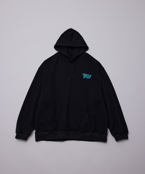 iisy（イージー）の「iisy / ディストーションロゴプルパーカー（パーカー・メンズ・キナリ/ブラック/グリーン・L/S/M）」の4枚目の写真
