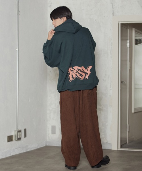 iisy（イージー）の「iisy / ディストーションロゴプルパーカー（パーカー・メンズ・キナリ/ブラック/グリーン・L/S/M）」の17枚目の写真