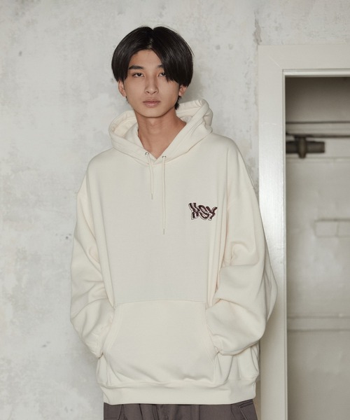 iisy（イージー）の「iisy / ディストーションロゴプルパーカー（パーカー・メンズ・キナリ/ブラック/グリーン・L/S/M）」の6枚目の写真