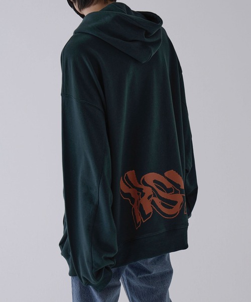 iisy（イージー）の「iisy / ディストーションロゴプルパーカー（パーカー・メンズ・キナリ/ブラック/グリーン・L/S/M）」の20枚目の写真