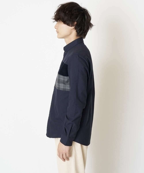 a.v.v（アーヴェヴェ）の「【S-XXL】パネル切り替えオックスシャツ（シャツ/ブラウス・メンズ・ホワイト/ネイビー・48/50/46/52/44）」の13枚目の写真